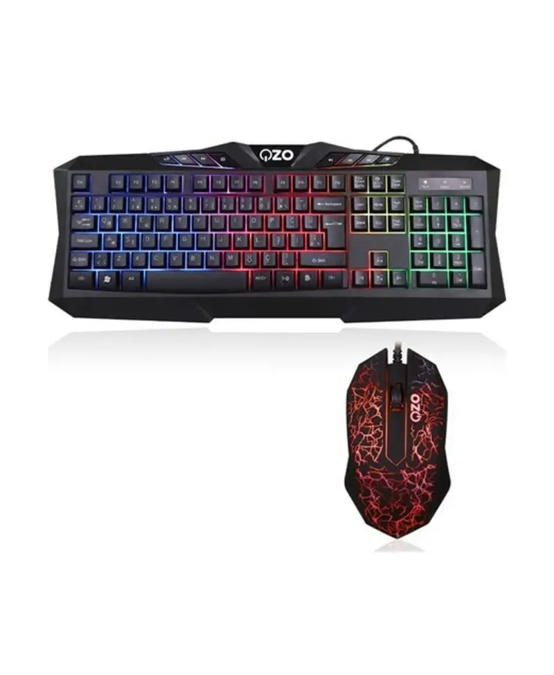 Rainbow S800 Oyuncu Işıklı Kablolu Q Klavye Ve Mouse Seti Uyumlu Rainbow S800 Oyuncu Işıklı Kablolu Q Klavye Ve Mouse Seti Uyumlu