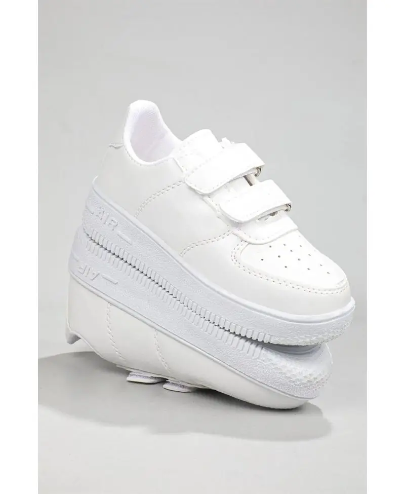 Rahat Nefes Alır Beyaz Beyaz Çocuk Spor Ayakkabı