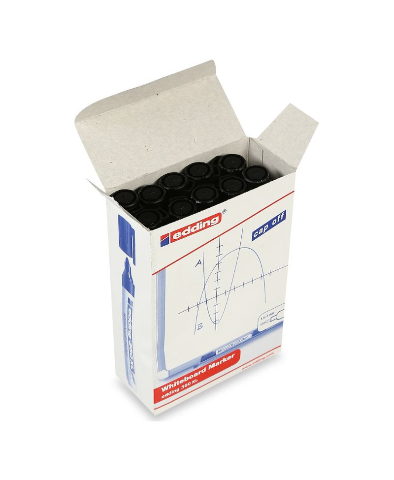 Edding Beyaz Tahta Kalemi E-360Xl Siyah 10 Lu