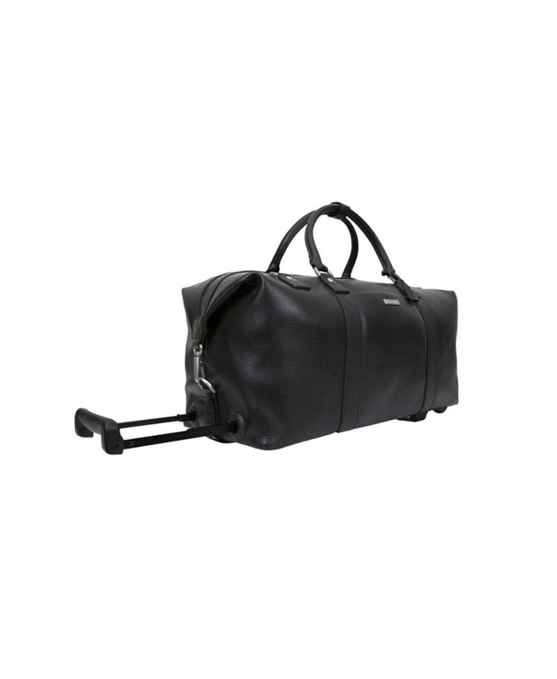 BROOKS BROTHERS Erkek Siyah Deri Valiz