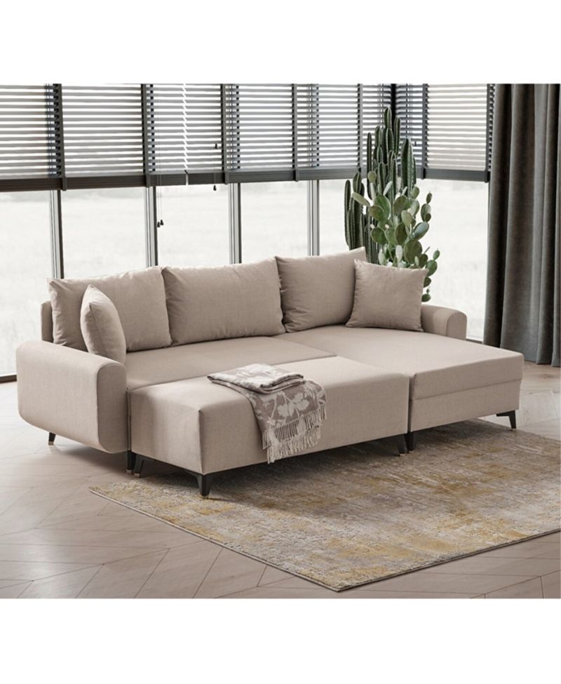 EVİANA Corner Flavia Köşe Takımı Puflu 